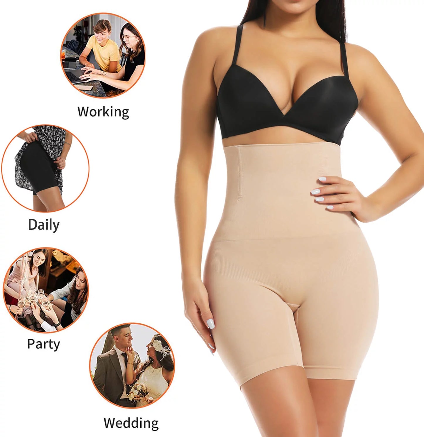 Shapewear Tummy Control Underwear Body Shaper for Women High-Waisted Thigh Slimming Butt Lifting Panties
