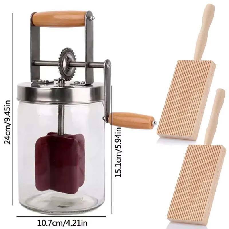 1000L/1500L Manual Butter Churner with Beech Wood Paddles for Artisan and Cultured Butter Production