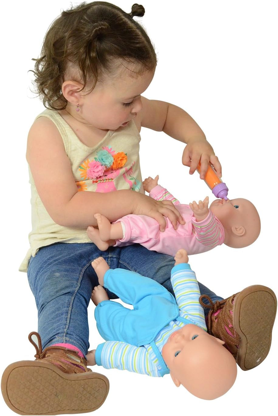 12" Twins Baby Doll - Soft Body Twin Baby Dolls (12" Caucasian)