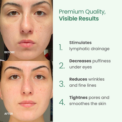 Jade Roller & Gua Sha Set – Real Jade Facial Tools for Skin Care Routine – Certified Face Massager for Radiant Skin