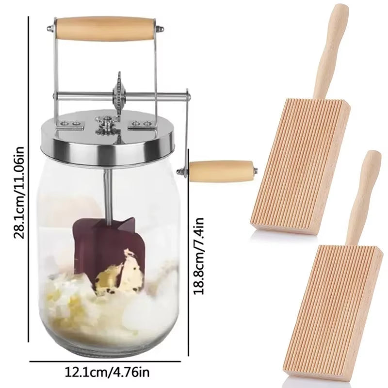1000L/1500L Manual Butter Churner with Beech Wood Paddles for Artisan and Cultured Butter Production