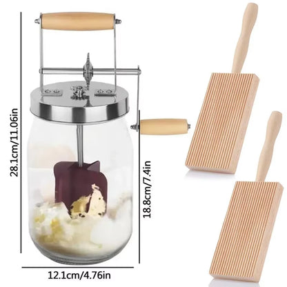 1000L/1500L Manual Butter Churner with Beech Wood Paddles for Artisan and Cultured Butter Production