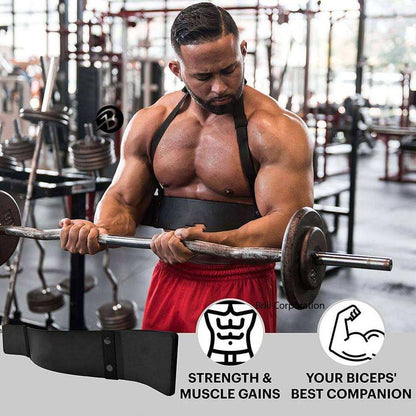 Gains Garage Arm Blaster for Bicep Training - Black Arm Workout Tool for Enhanced Bicep Exercises