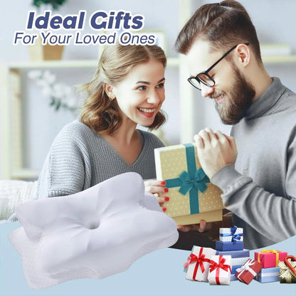 Cervical Pillow for Neck and Shoulder,Contour Memory Foam Pillow,Ergonomic Neck Support Pillow for Side Back Stomach Sleepers with Pillowcase