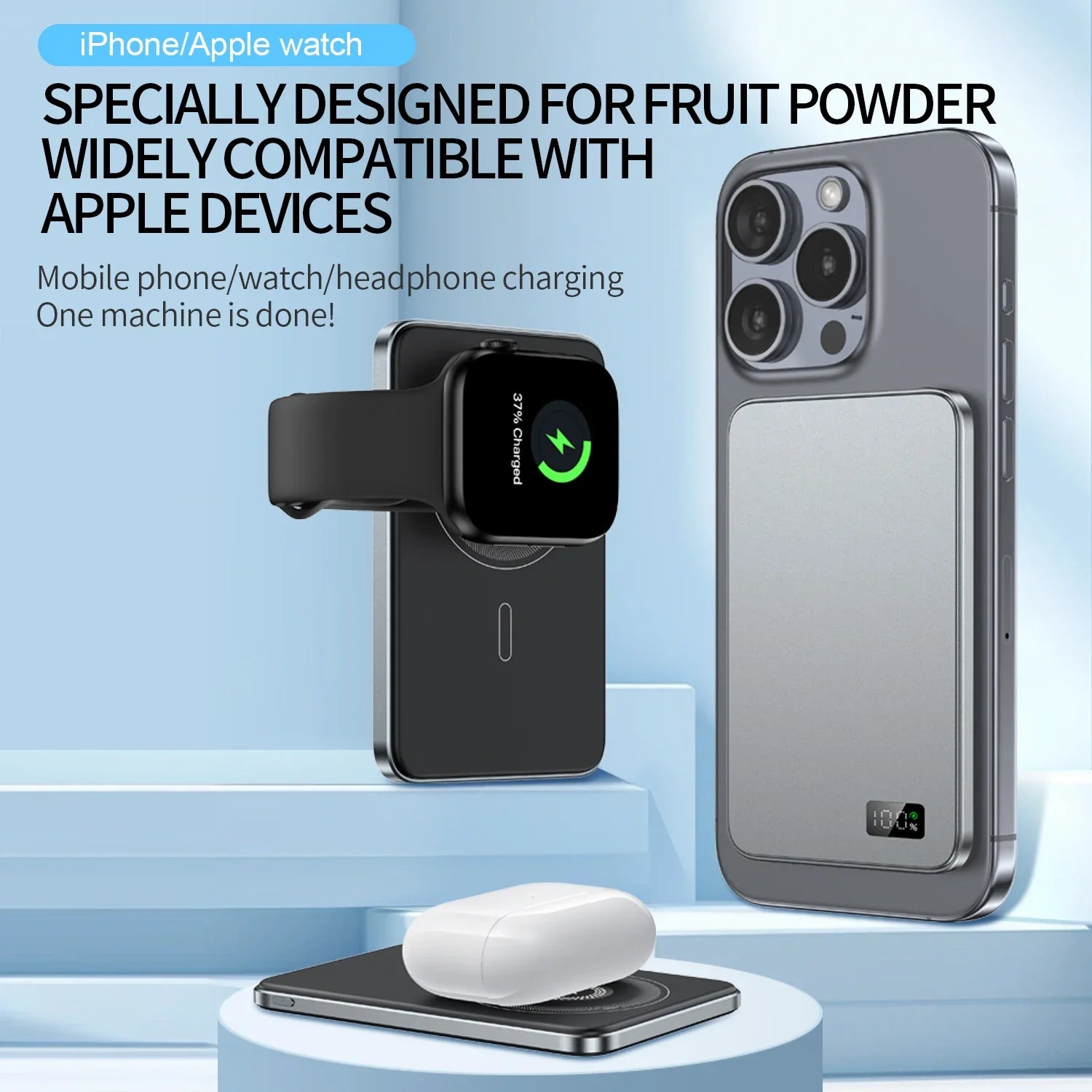 Purple - Magnetic Power Bank (5000Mah)