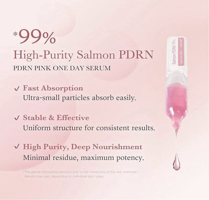 Medicube Salmon DNA PDRN Pink One Day Serum 99% Salmon DNA PDRN 0.05 Fl.Oz X 10