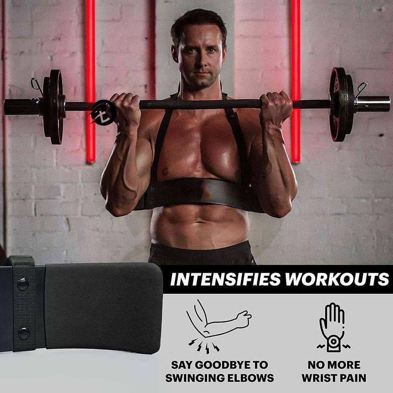 Gains Garage Arm Blaster for Bicep Training - Black Arm Workout Tool for Enhanced Bicep Exercises