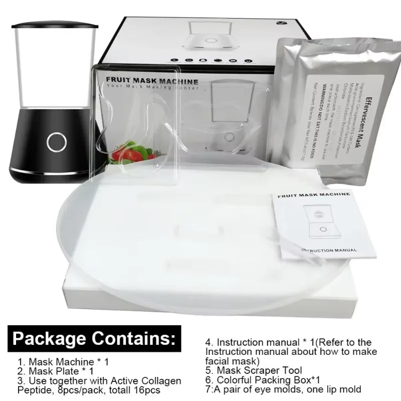 Face Mask Maker Machine Electric Facial Device DIY Fruit Natural Vegetable Collagen Self-Made Mask Skin Care Reusable for Home