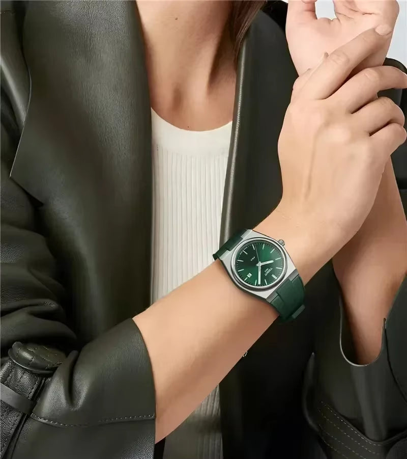 For Tissot PRX T137.407/T137.410 Quick Release Silicone Strap Super Player 40Mm Men Convex Rubber Watch Band Bracelet 12Mm