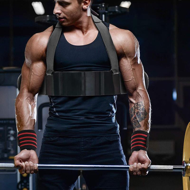 Gains Garage Arm Blaster for Bicep Training - Black Arm Workout Tool for Enhanced Bicep Exercises